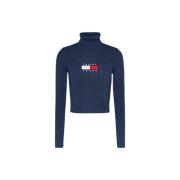 Hoge hals trui Tommy Jeans , Blue , Dames