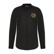 Shirt met bedrukt logo Versace Jeans Couture , Black , Heren