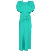 Groene Jurk met Plooien Victoria Beckham , Green , Dames