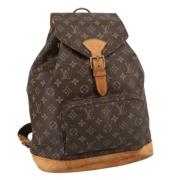 Pre-owned Canvas backpacks Louis Vuitton Vintage , Brown , Dames