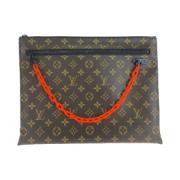 Pre-owned Canvas clutches Louis Vuitton Vintage , Brown , Dames