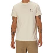 Smiley X Logo Tee Clean Cut , Beige , Heren