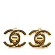 Pre-owned Metal chanel-jewelry Chanel Vintage , Yellow , Dames