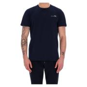 Blauw Unisex T-shirt met rechte snit A.p.c. , Blue , Heren