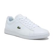 Witte Leren Sneakers Model Carnaby Lacoste , White , Dames