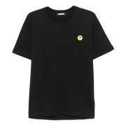 Zwart jersey T-shirt met logo-opdruk Barrow , Black , Heren