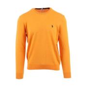 Round-neck Knitwear U.s. Polo Assn. , Orange , Heren