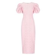 Roze Kant Jurk met Ballonmouwen Rotate Birger Christensen , Pink , Dam...