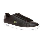 Zwarte leren sneakers Graduate Lcr3 Lacoste , Black , Heren