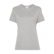 Jersey Katoenen T-shirt met Logo Semicouture , Gray , Dames