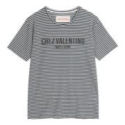 Blauwe T-shirts en Polos met Chez Valentino Print Valentino Garavani ,...