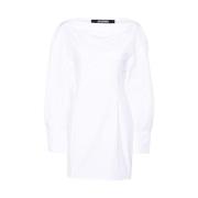 Off-shoulder witte katoenen jurk Jacquemus , White , Dames