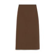 Chocoladebruine rok met achterwaartse split Loulou Studio , Brown , Da...