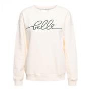 Ecru Sunya Sweater met Artwork &Co Woman , Beige , Dames