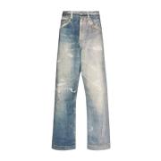 Oversize Trompe l'oeil Distressed Blauwe Jeans Our Legacy , Blue , Her...