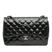 Pre-owned Leather chanel-bags Chanel Vintage , Black , Dames