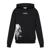 Gedrukte sweatshirt Iceberg , Black , Heren