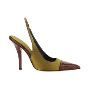 Elongated Toe Leren Stiletto Pumps Paris Texas , Multicolor , Dames