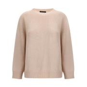 Gebreide Katoenen Trui Schone Silhouet Fabiana Filippi , Beige , Dames