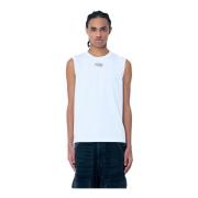 Logo Plaque Tank Top Diesel , White , Heren