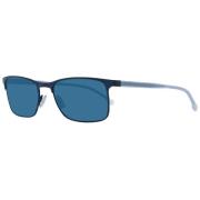 Blauwe herenzonnebril Rechthoekige stijl Hugo Boss , Blue , Heren