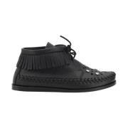 Stijlvolle veterschoenen van leer met franjes Isabel Marant , Black , ...