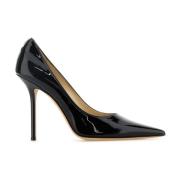 Stijlvolle Zwarte Leren Love Pumps Jimmy Choo , Black , Dames