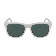 Groene Lens Injected Frame Zonnebril Lacoste , White , Unisex