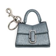 Metallic Blauw Leren Glittertas Marc Jacobs , Gray , Dames