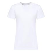 Wit T-shirt met geborduurd logo Pinko , White , Dames