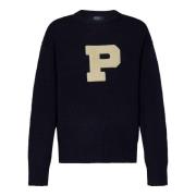 Blauwe Gebreide Crewneck Sweater Aw24 Polo Ralph Lauren , Blue , Heren