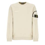 Beige Katoenen Sweatshirt met Ritssluiting Stone Island , Beige , Here...