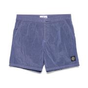 Paarse Casual Shorts Stone Island , Purple , Heren