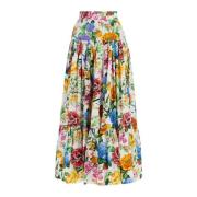 Bloemen hoge taille katoenen maxi rok Dolce & Gabbana , Multicolor , D...