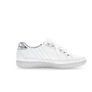 Witte vetersneaker - bestseller Gabor , White , Dames