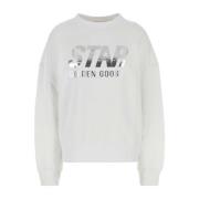 Stijlvolle witte katoenen sweatshirt Golden Goose , White , Dames