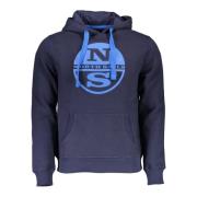 Blauwe hoodie met bedrukt logo North Sails , Blue , Heren