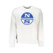 Geborstelde Sweater met Printlogo North Sails , White , Heren