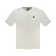 Witte Katoenen Crew Neck T-Shirt North Sails , White , Heren