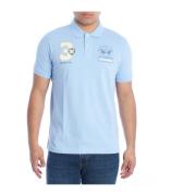 Klassiek Heren Kortemouw Polo Shirt La Martina , Blue , Heren