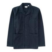 Geborsteld Katoenen Overshirt Hartford , Blue , Heren