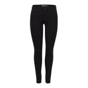 Zwarte Skinny Rits Jeans Herfst/Winter Vrouwen Only , Black , Dames