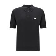 Monochrome Polo Shirt met Hardware Detail Dolce & Gabbana , Black , He...