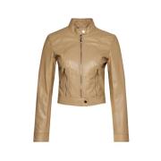 Crop Jas in Trendy Stijl Liu Jo , Beige , Dames