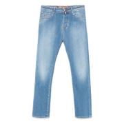 Bard Jeans met Japans Stof Jacob Cohën , Blue , Heren