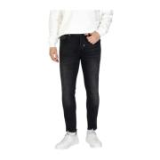 Slim Fit Katoen-Blend Jeans Collectie Antony Morato , Black , Heren