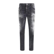 Vintage Skater Jeans met versleten effect Dsquared2 , Black , Heren