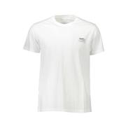 Katoenen T-shirt met bedrukt logo Guess , White , Heren