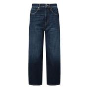 Hoge taille vijf-pocket blauwe jeans Pinko , Blue , Dames