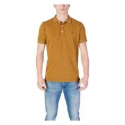 Polo met korte mouwen voor heren Replay , Brown , Heren